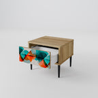 CIRKULÄR RHAPSODY Nattduksbord i ekeffekt