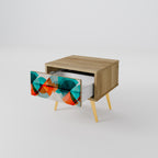 CIRKULÄR RHAPSODY Nattduksbord i ekeffekt