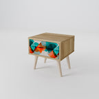 CIRKULÄR RHAPSODY Nattduksbord i ekeffekt