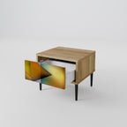 PIERCING SHARPNESS Nightstand in Oak Effect