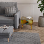 PIERCING SHARPNESS Nightstand in Oak Effect