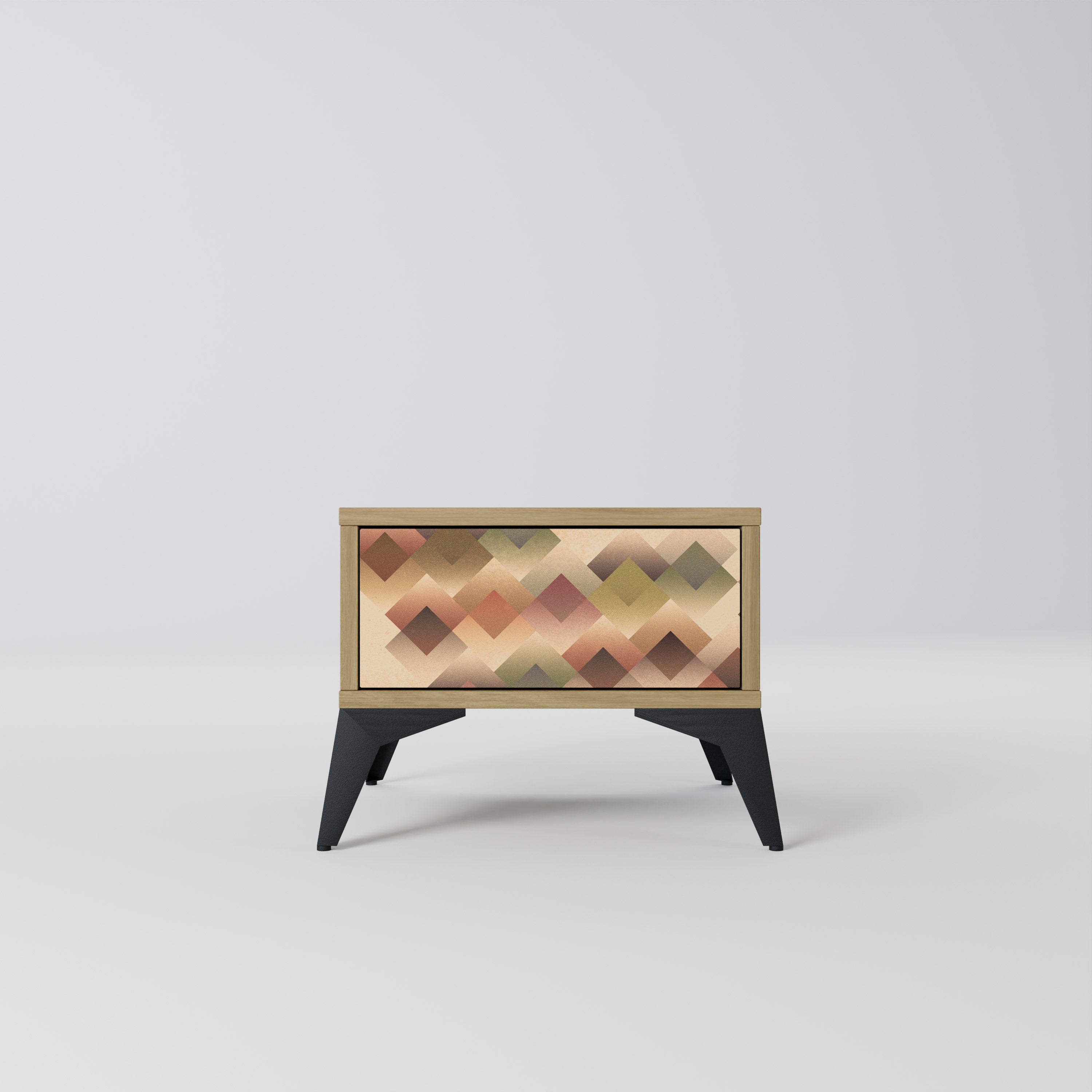 GEOMETRIC FUSION Nattduksbord i ekeffekt