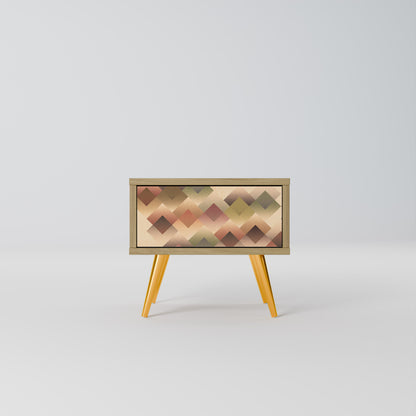 GEOMETRIC FUSION Nightstand in Oak Effect