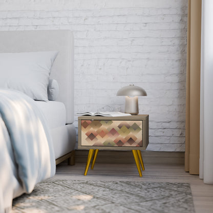 GEOMETRIC FUSION Nightstand in Oak Effect