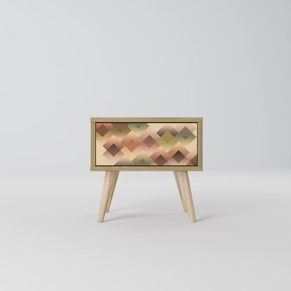 GEOMETRIC FUSION Nightstand in Oak Effect