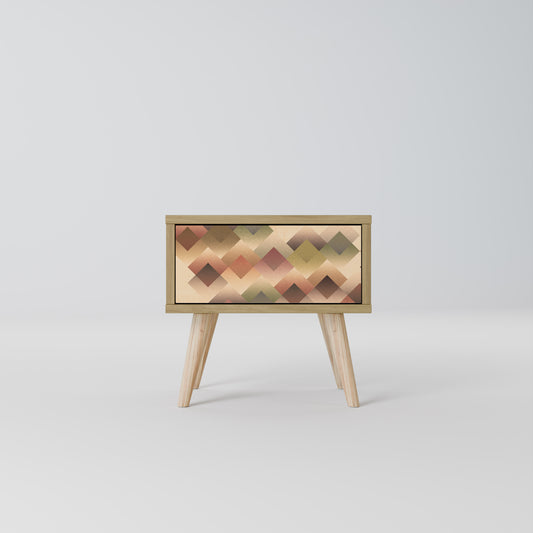 GEOMETRIC FUSION Nattduksbord i ekeffekt