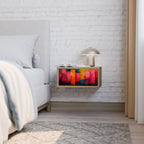 FÄRGRIKA LJUD Nattduksbord i ekeffekt