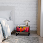 FÄRGRIKA LJUD Nattduksbord i ekeffekt