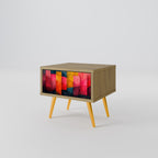 FÄRGRIKA LJUD Nattduksbord i ekeffekt