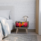 FÄRGRIKA LJUD Nattduksbord i ekeffekt