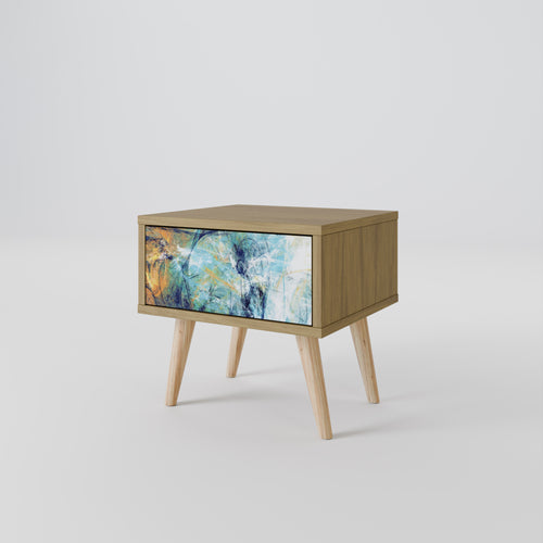 ABSTRAKTA TANKER Nattduksbord i ekeffekt