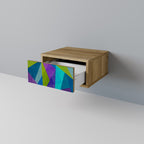 COLD SHOWCASE Nightstand in Oak Effect