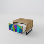 COLD SHOWCASE Nightstand in Oak Effect