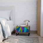 COLD SHOWCASE Nightstand in Oak Effect