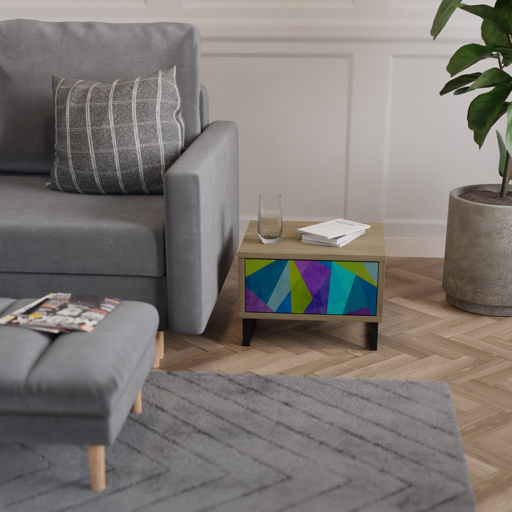 KALL SHOWCASE Nattduksbord i Oak Effect
