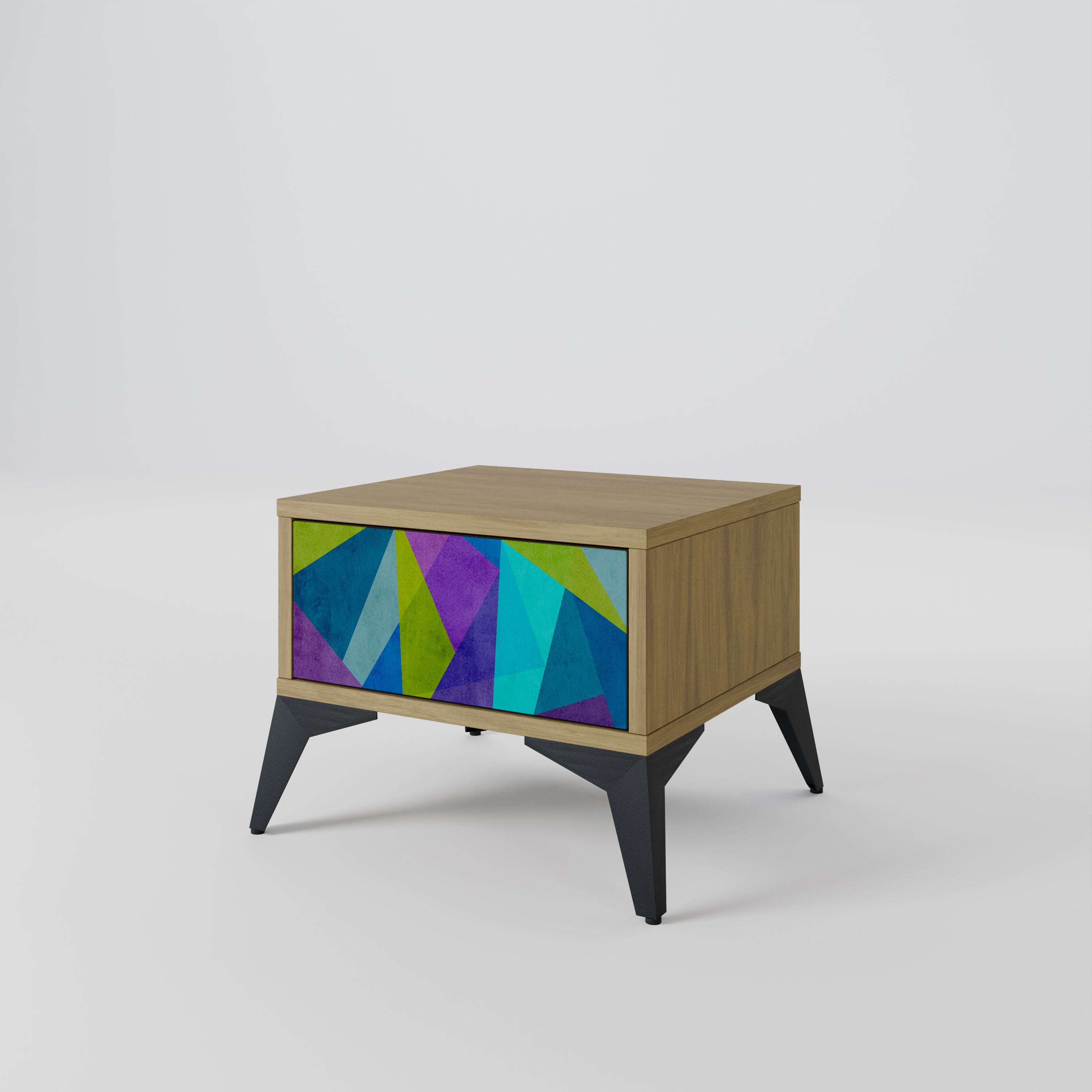 KALL SHOWCASE Nattduksbord i Oak Effect
