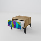 COLD SHOWCASE Nightstand in Oak Effect