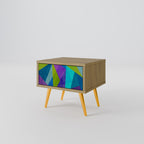 COLD SHOWCASE Nightstand in Oak Effect