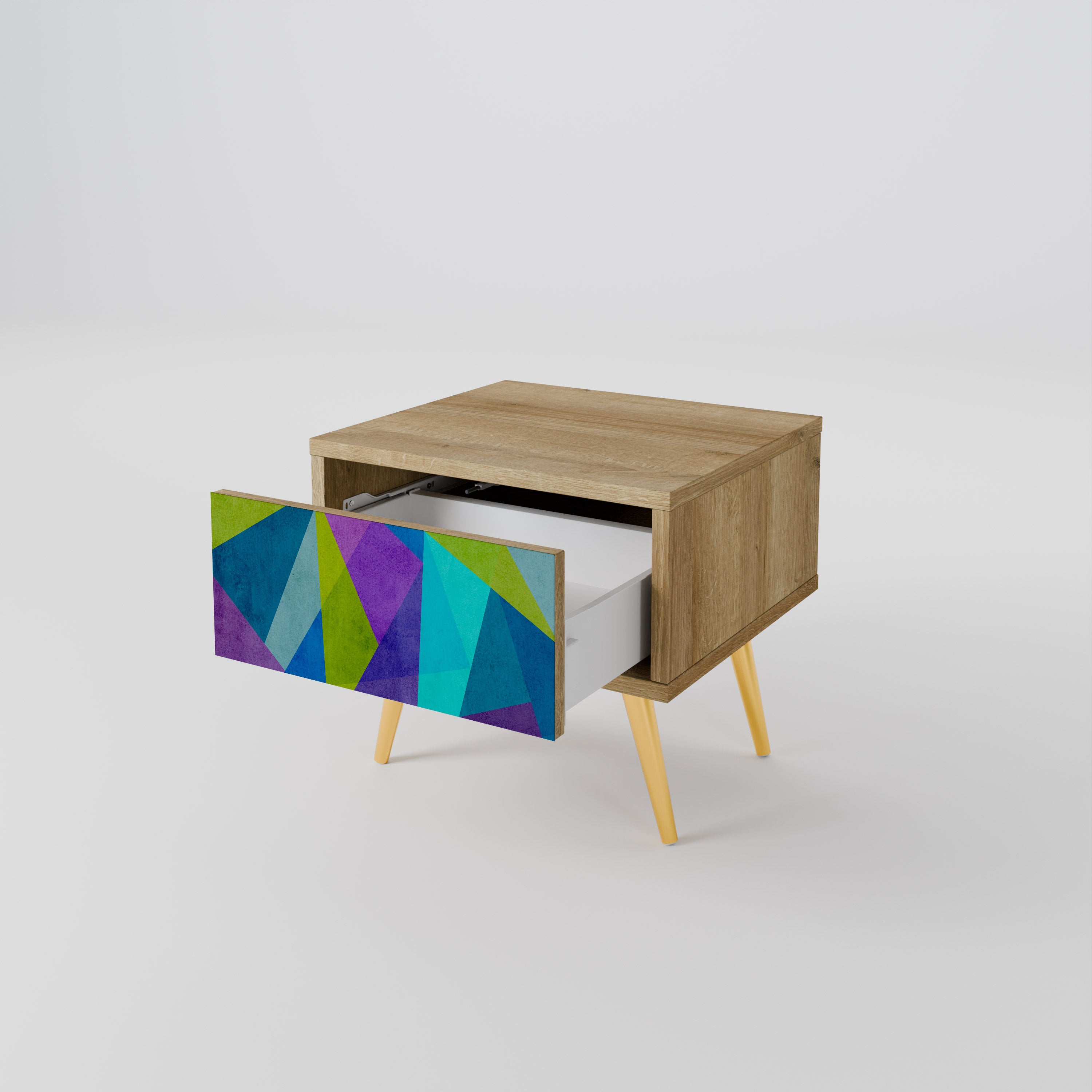 KALL SHOWCASE Nattduksbord i Oak Effect