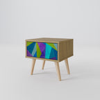 COLD SHOWCASE Nightstand in Oak Effect