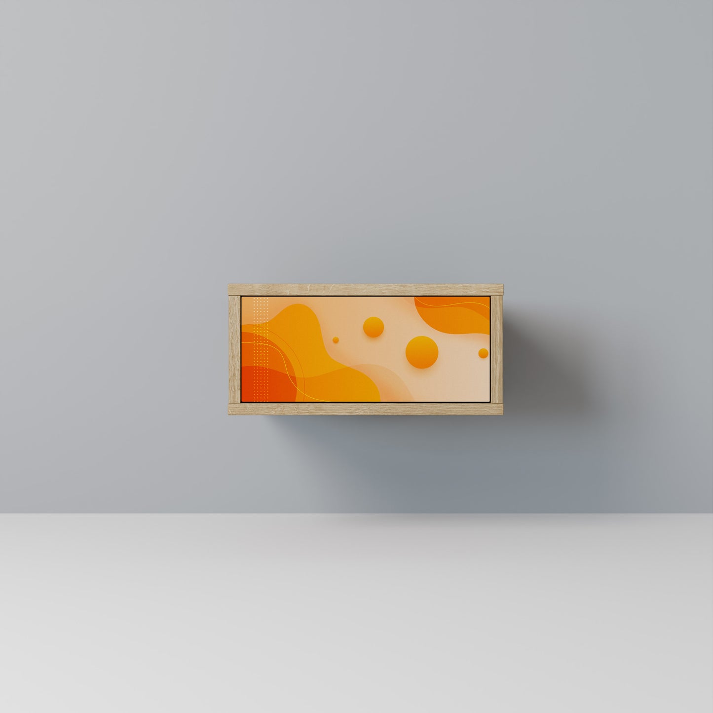 ORANGE ARRANGEMENT Nightstand in Oak Effect