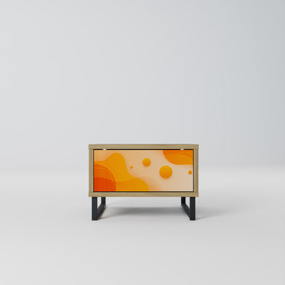ORANGE ARRANGEMENT Nightstand in Oak Effect