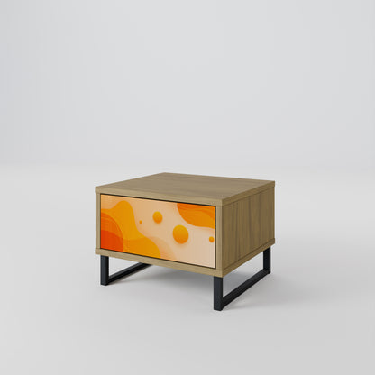 ORANGE ARRANGEMENT Nightstand in Oak Effect
