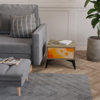 ORANGE ARRANGEMENT Nightstand in Oak Effect