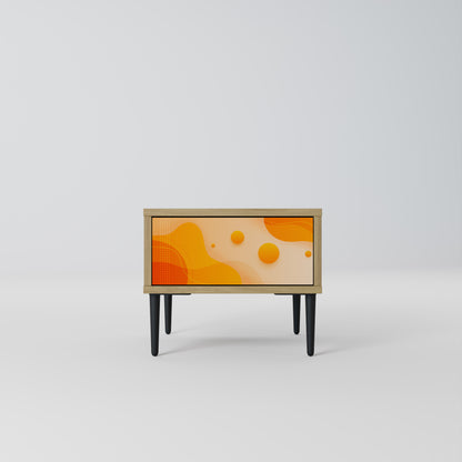 ORANGE ARRANGEMENT Nightstand in Oak Effect