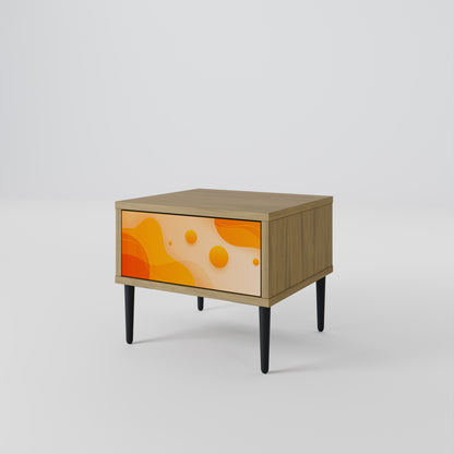 ORANGE ARRANGEMENT Nightstand in Oak Effect