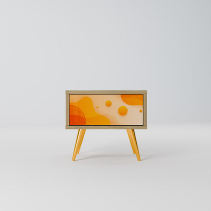 ORANGE ARRANGEMENT Nightstand in Oak Effect
