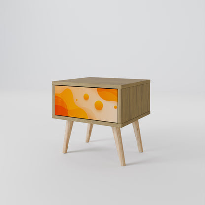 ORANGE ARRANGEMENT Nightstand in Oak Effect