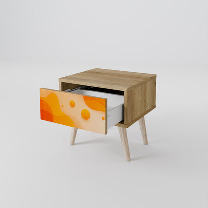 ORANGE ARRANGEMENT Nightstand in Oak Effect