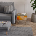 ORANGE ARRANGEMENT Nightstand in Oak Effect