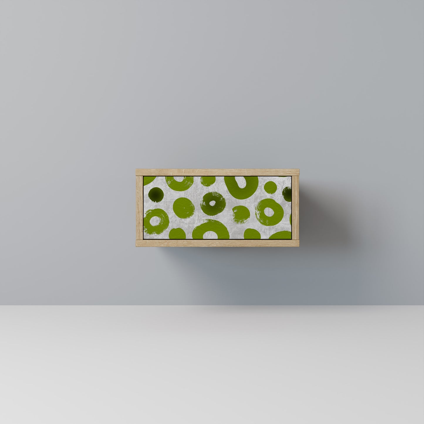 GREEN RHAPSODY Nightstand in Oak Effect