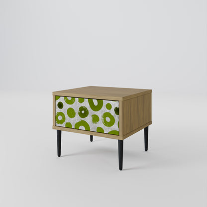 GREEN RHAPSODY Nightstand in Oak Effect