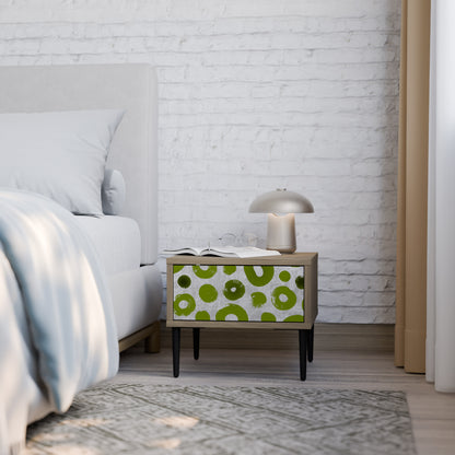 GREEN RHAPSODY Nightstand in Oak Effect