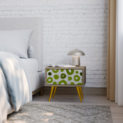 GREEN RHAPSODY Nightstand in Oak Effect