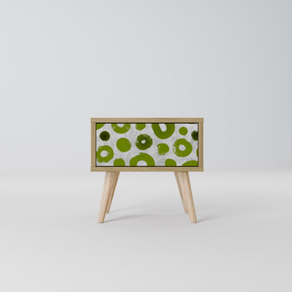 GREEN RHAPSODY Nightstand in Oak Effect