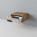 TWO HALVES Nightstand in Oak Effect