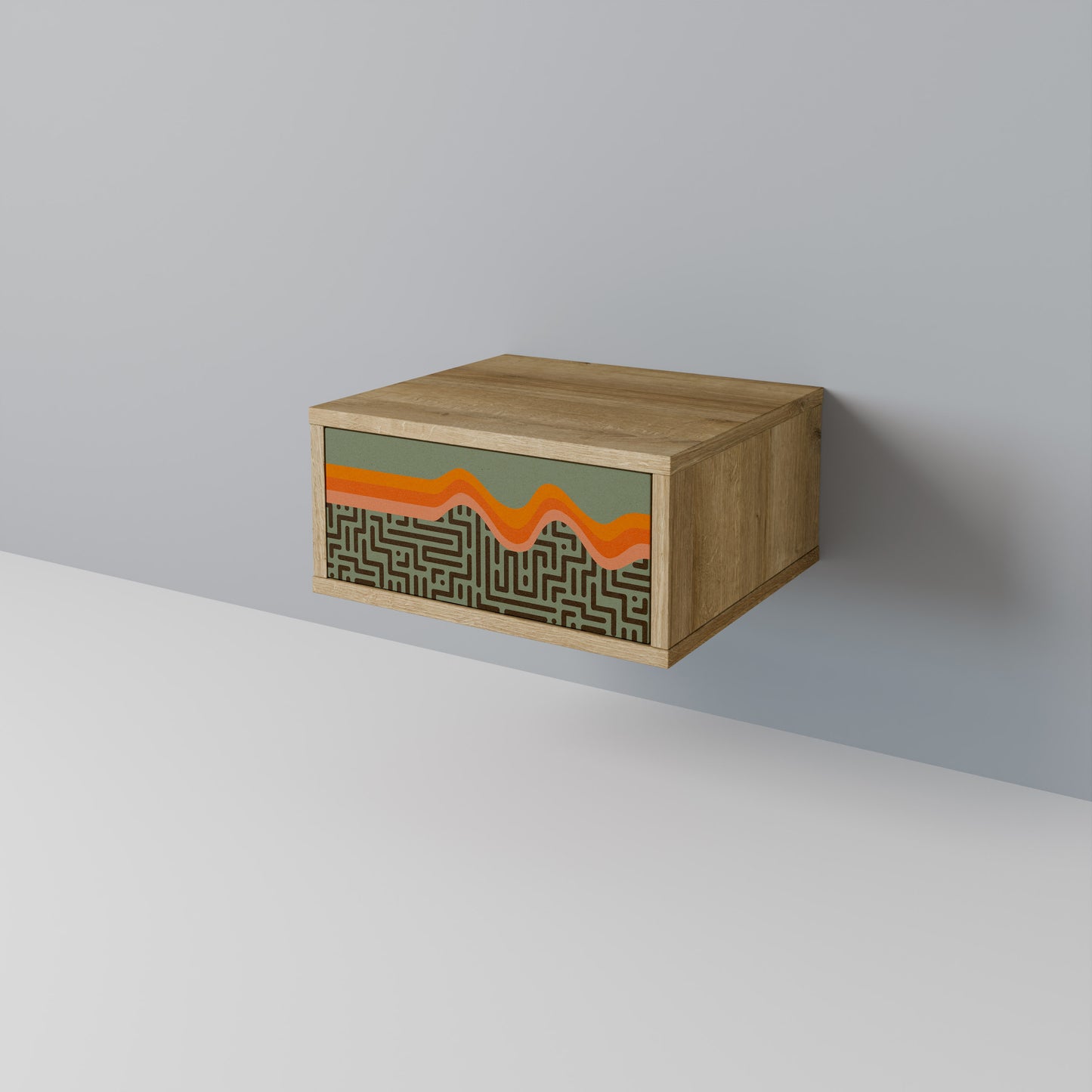 SIMPLE SOLUTIONS Nightstand in Oak Effect