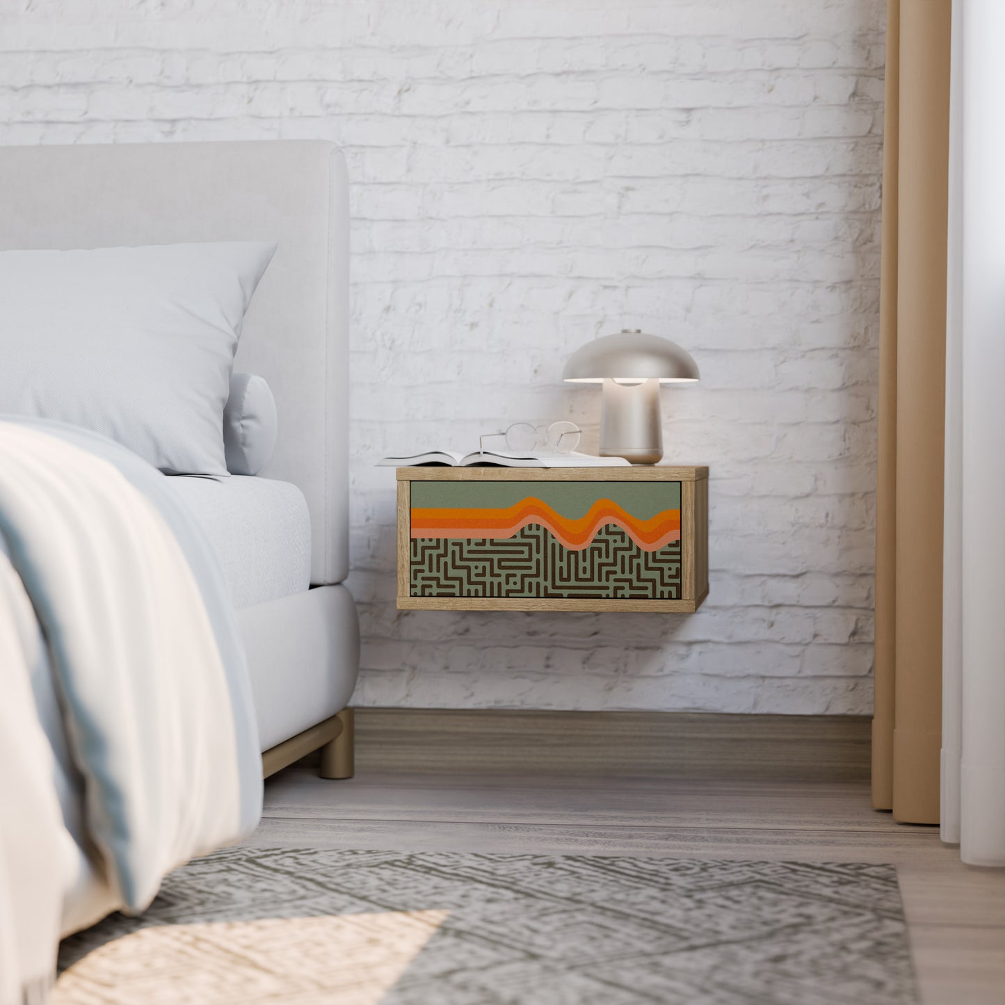 SIMPLE SOLUTIONS Nightstand in Oak Effect