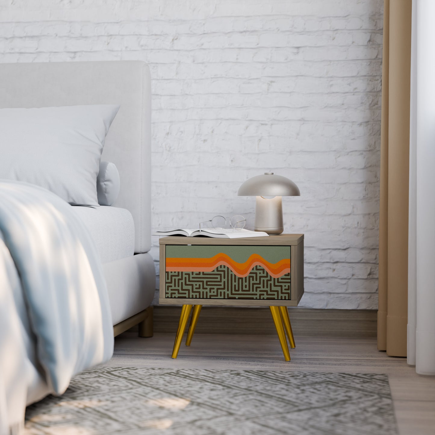 SIMPLE SOLUTIONS Nightstand in Oak Effect
