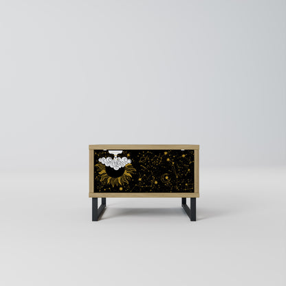 STELLAR CONSTELLATIONS Nightstand in Oak Effect