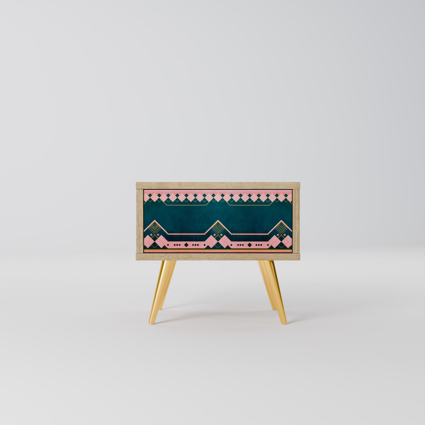 ROYAL COMPOSITION Nightstand in Oak Effect