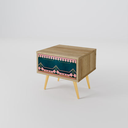 ROYAL COMPOSITION Nightstand in Oak Effect