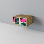 GEOMETRIC RHAPSODY Nightstand in Oak Effect