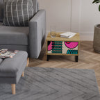 GEOMETRIC RHAPSODY Nightstand in Oak Effect