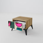 GEOMETRIC RHAPSODY Nightstand in Oak Effect