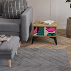 GEOMETRIC RHAPSODY Nightstand in Oak Effect